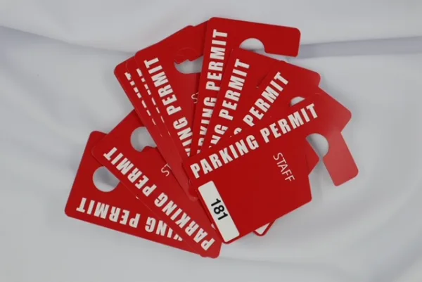 Red Parking Tags