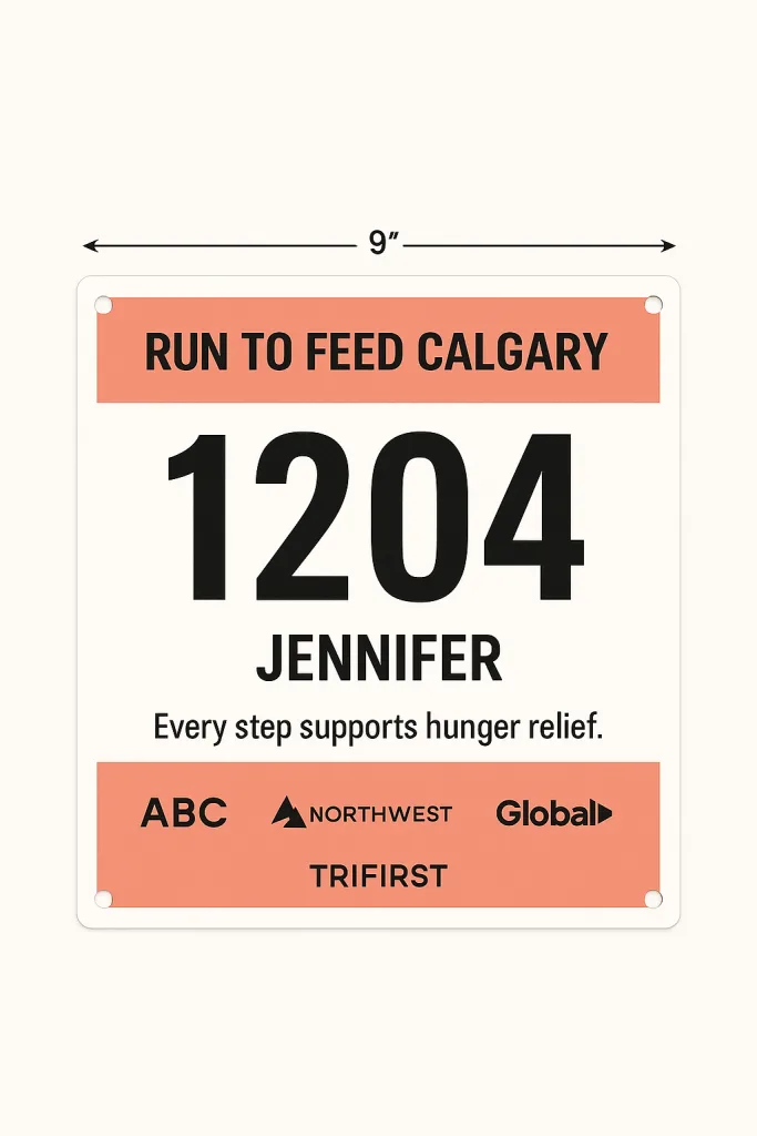 Designing a Charity Race Bib