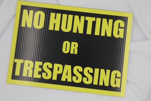 No Hunting Sign