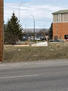 broken sign