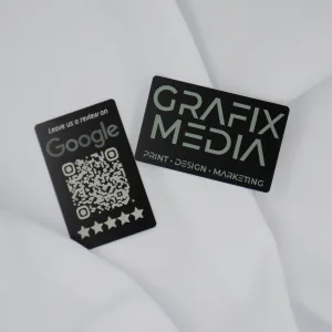 Black Metal Business Card of Grafix Media